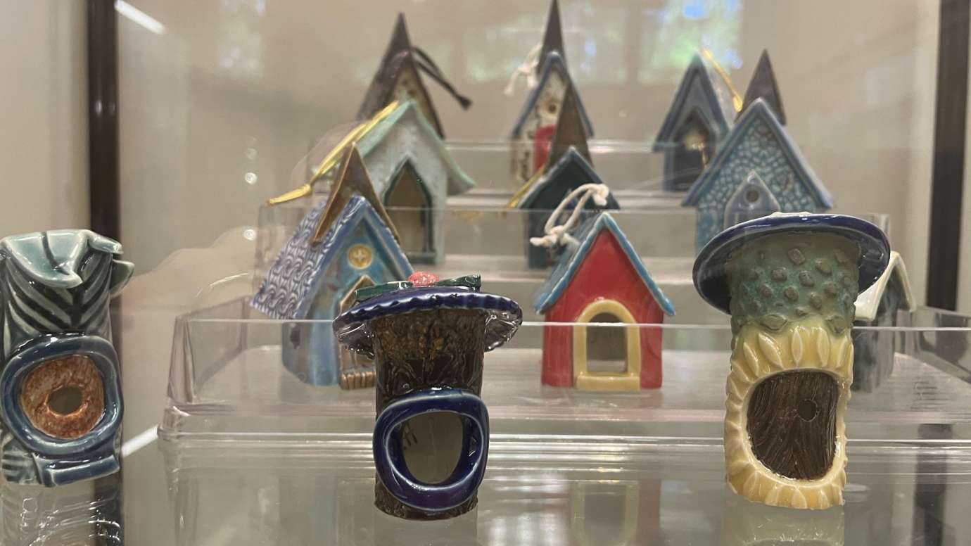 Small whimsical ceramic houses