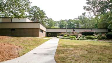 View of the exterior of Worthdale Park Community Center