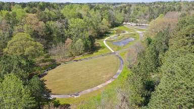 aerial view of the park trails