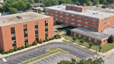 Aerial photo of old DMV building