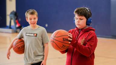 kids with basketball