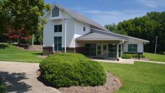 front view of split level john top green community center