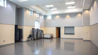 An large open banquet room at John P Top Greene