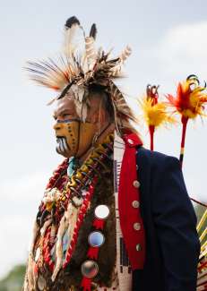 Native american traditional dancer