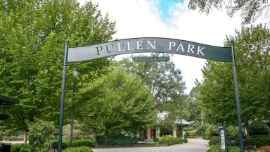 pullen park entrance sign