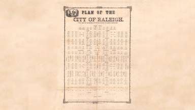 Original map plan of City of Raleigh