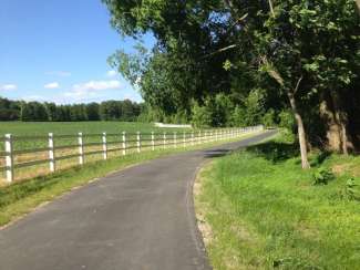 Paved section of Neuse Greenway Trail