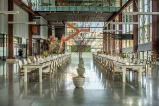 Raleigh Union Station in Downtown Raleigh set up for an event